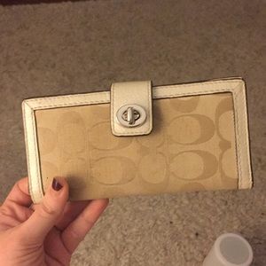 Beige coach wallet